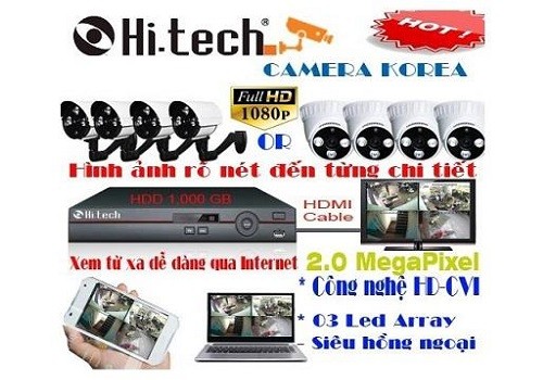 Bộ 05 cam Hitech 2.0MP